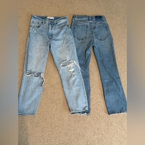 Abercrombie & Fitch High Rise Blue Jeans - TWO PAIRS